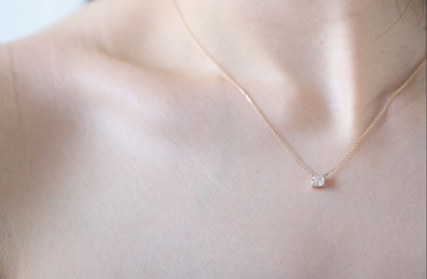 クッション0.50ct ダイヤモンドネックレス